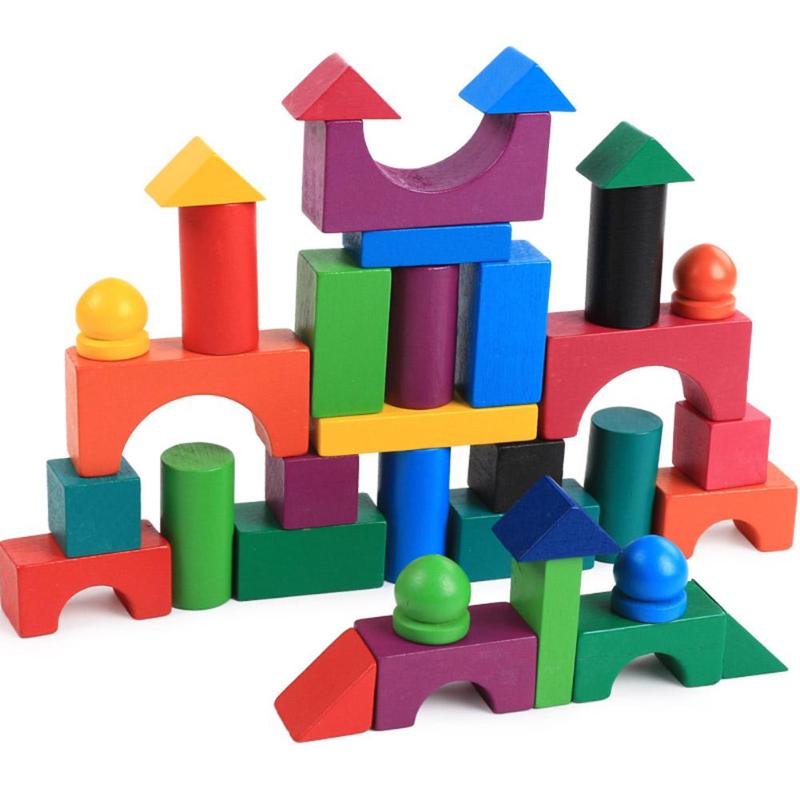 Wooden Rainbow Domino Blocks: 112-Piece Educational Toy for Kids' Creativity!