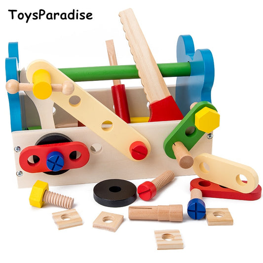 Toddler Wooden Tool Set: Portable STEM Builders